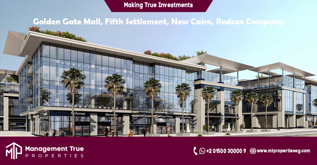 Administrative office 79 meters in Golden Gate Mall, Fifth Settlement, New Cairo, Redcon Developments